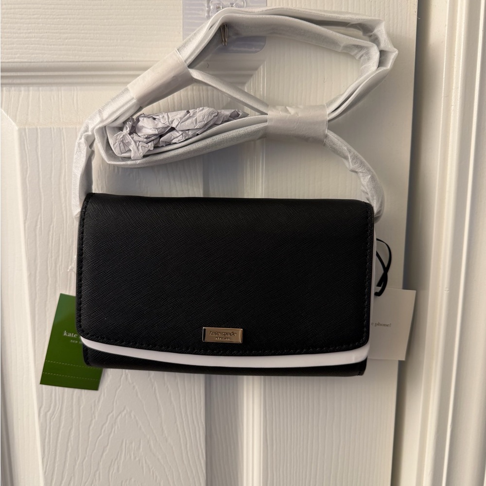 Kate Spade Elegant Black and White Crossbody Bag